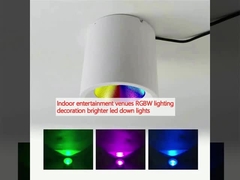 Kapalı eğlence mekanları RGBW aydınlatma dekorasyonu parlak LED aşağı ışıklar
