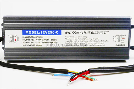 Waterproof LED Switching Power Supply 12V 33A Overtemp Overload Protection