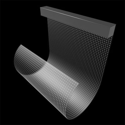 Flexible transparency adhesive LED Film Screen thin Advertising Video Wall P4 DC5V WE2121RGB 16bit