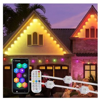 Smart Wifi Bluetooth Rgb Music Rhythm LED Eave Lights for House Eave Holiday Outdoor