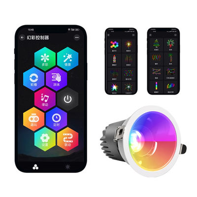 Smart Auxillery LED Spotlight Motorcycle 20W RGBW SPI USC2904 Trimless Recessed Grill Spot Light