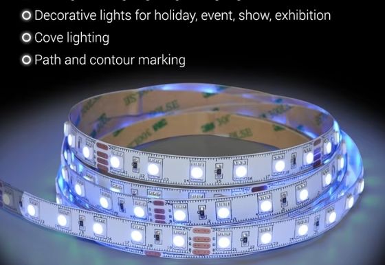 Factory Wholesale Price DC12V 60leds RGB Full Color IP65 SMD3535 Super Brightness Led Strip Light