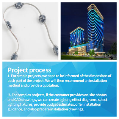 Permanent Christmas Track Lights 30mm RGBW LED Pixel Light Outdoor Waterproof Pixel Led Point Pight