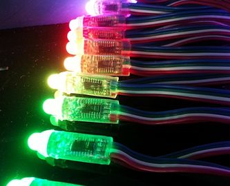 DMX512 Kontrolü ile 12mm DC5V RGB Tam Renkli LED Piksel Işık Açık