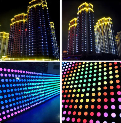 Eğlence için Çok Renkli LED Dış Cephe Aydınlatma 10cm Piksel Programlanabilir RGB Işıklar