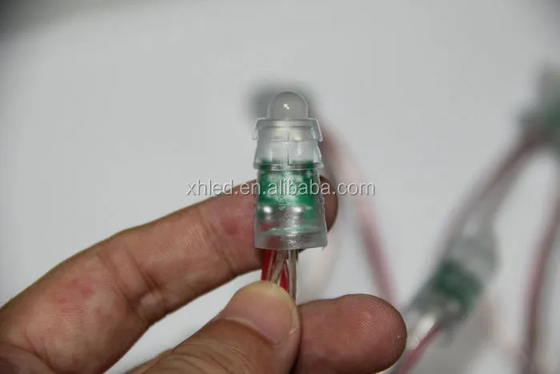 DC12V 0.2W IP67 LED Piksel Işık Tek Renkli 9mm Noel Ağacı İçin Açık Dize