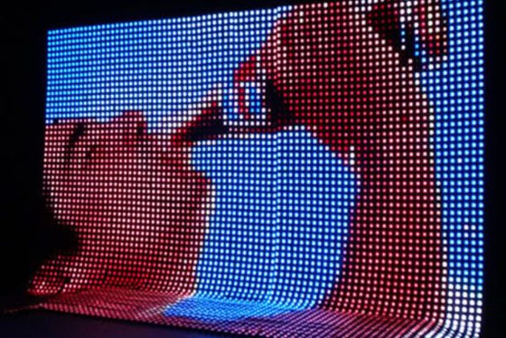 80W RGB P100 LED Pixels Mesh Screen Display IP67 Advertising Outdoor Point Lights Display