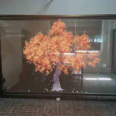 Yapışkan Süper İnce Esnek Şeffaf LED Film Reklam LED Ekranı