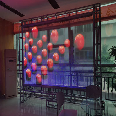 Transparent Led Screen Display Store Glass DC5V Adhesive Wall Indoor P8 Flexible Film Led Screen