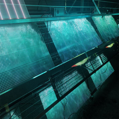 RGB Color LED Transparent Film Screen Indoor / Outdoor Display Video Screen