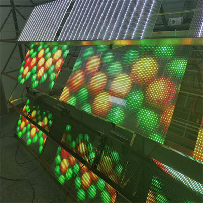 RGB Renkli LED Şeffaf Film Ekranı İç / Dış Ekran Video Ekranı