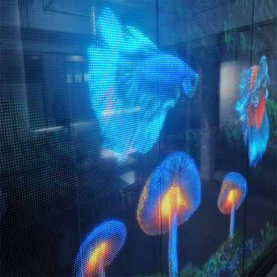 Özel LED Şeffaf Film Ekranı Reklam Video Duvarı için Yüksek çözünürlüklü P6 DC5V WE1314 RGB