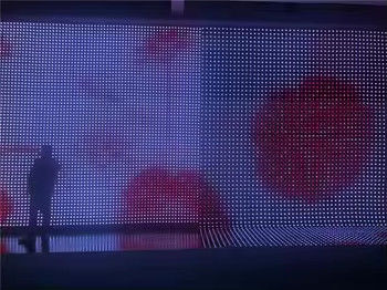 Indoor and outdoor programmable soft led mesh display outdoor advertising screen