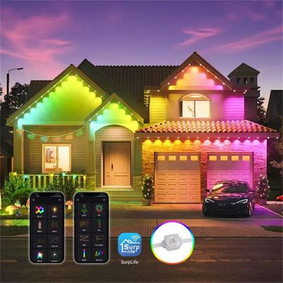 Dışarısı Noel Dekorasyonu 160 LED RGBW SMD5050 Uzaktan kumanda ile Eave Işıkları