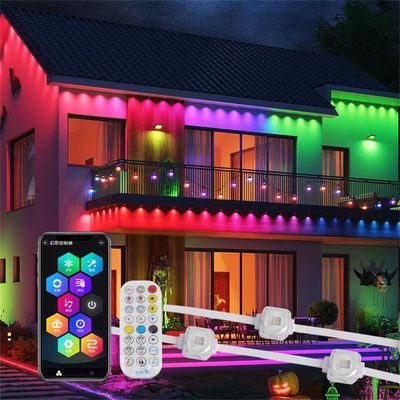 1.5W IP67 RGBW Outdoor And Indoor Intelligent Christmas Track Lights Wifi Smart Phone Led Eaves Lights
