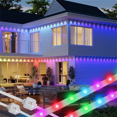 DC12V SMD5050 IP67 100ft ile 72 Smart Eave Lights RGBW IC LED Nokta Işıkları Dış Su geçirmez Tatil Noel Dekorasyonu