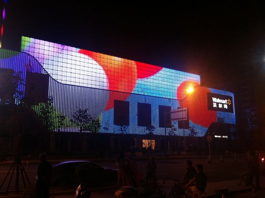 IP68 UV Karşıtı RGB Alev Geri Dayanıklı LED Mesh Ekranı Dış Cephe Aydınlatması İçin