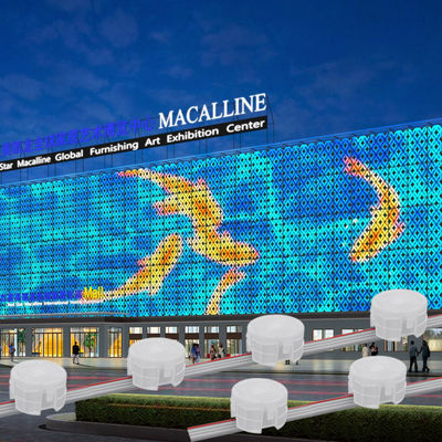 IP67 Outdoor Waterproof Dust DMX512 1.5W 24V RGB LED Pixel Point Light Outdoor Lighting Solution