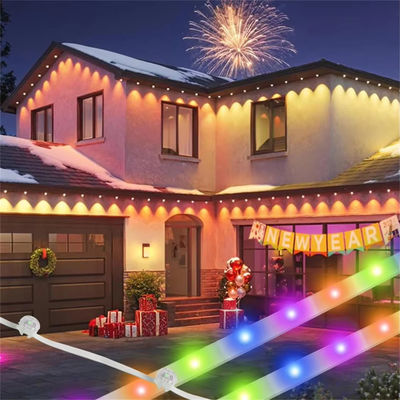 Christmas Colorful LED Eaves Light Decorations Waterproof IP67 Plastic Body LED Light RGBW Control