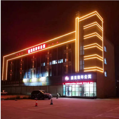 Kalıcı Bina Çatı Dış Mekan Akıllı Ev 2835 30mm 12V Çift Taraflı Alüminyum Profil Işık Led Nokta Piksel Işık