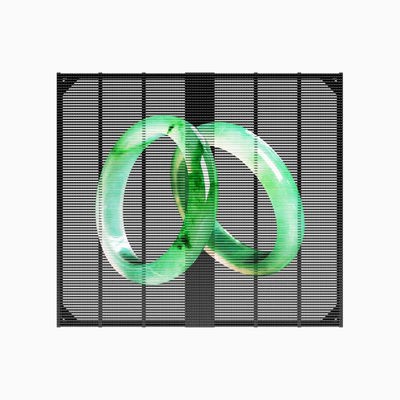 High Protection Level LED Grille Window LED P3.91 Advertising Display with Stable Performance and High Transparency