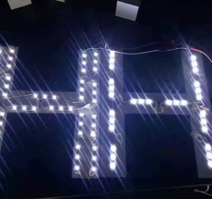 12V Mini LED Modülleri 3LED SMD 2835 0.48W Soğuk Beyaz Mercekli Ultra Küçük Mini LED Tabela ve Billboard için