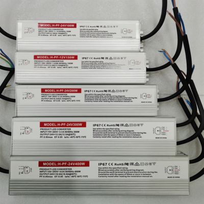 400W IP67 Dış ve Mimarlık Işıklandırması için Güvenilir 12V 24V LED Güç kaynağı