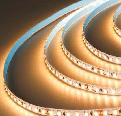 Yüksek yoğunluklu 480LEDs Yüksek verimlilik 24V IP67 Sıcak Beyaz 2700K Noktasız 8mm COB LED Çizgi Işık Keti Ev Bahçe Tavanı