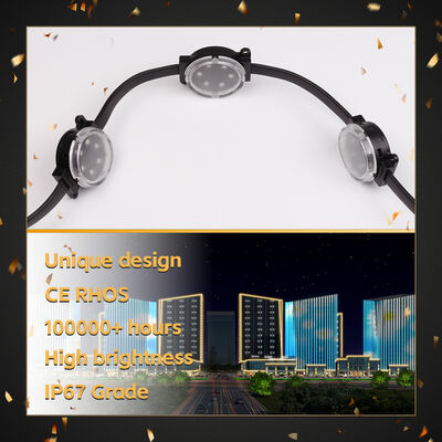 40mm Smart Addressable LED Pixel Light IP67 Waterproof High Brightness for Outdoor Facade and Media Wall