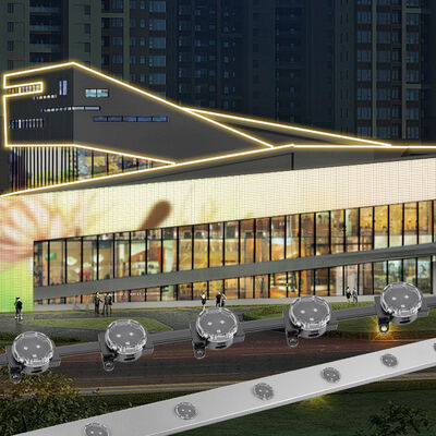 Dış Cephe IP67 Su geçirmez 30mm Doğrusal Işık Esnek Bina Işığı LED Nokta Işık Kaynağı