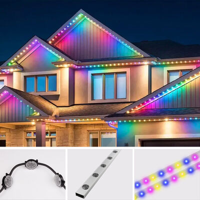 Kalıcı Dış Gemstone LED Nokta Işığı Alüminyum Yolu ile 30mm Dışarı IP67 Su geçirmez Noel Işığı