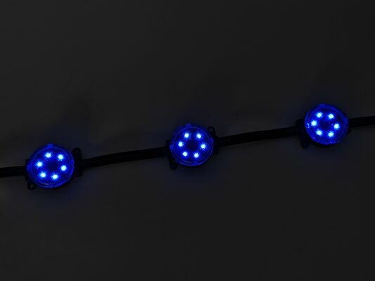 50mm RGB Piksel Nokta Işık Kaynağı 1.5W DMX512 IP67 Su geçirmez 120° Işık açısı Dışarıda