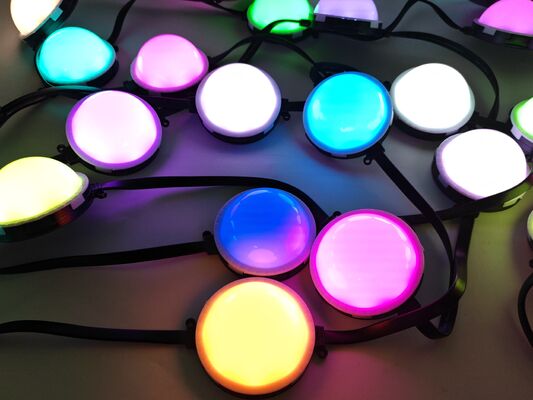 100mm 24V Tek Renkli LED Nokta Işık Kaynağı IP67 Su Geçirmez Dış Mekan Piksel Işık Cephe Bina Duvar Dekorasyonu için
